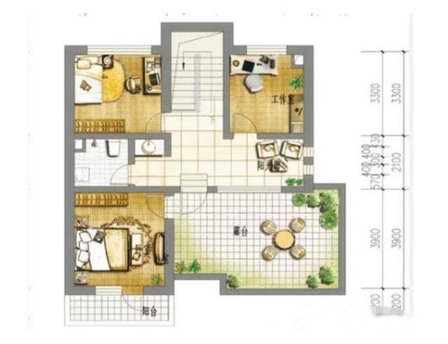 最新款式的別墅設計圖，占地100平米，四室兩廳帶車庫，實用又大氣。