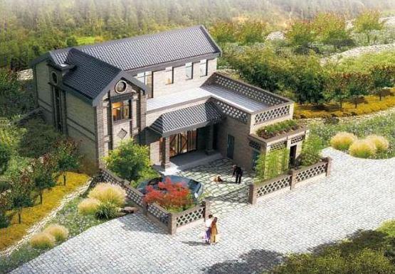 最新款式的別墅設計圖，占地100平米，四室兩廳帶車庫，實用又大氣。