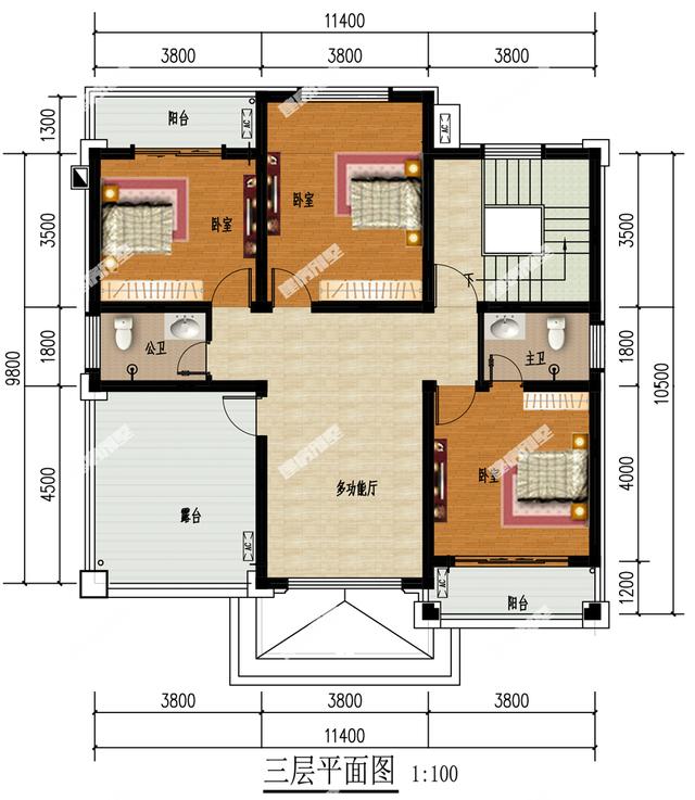 新型別墅設(shè)計圖，建造給父母共享天倫之樂。