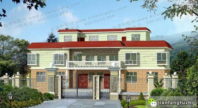 200平米三層雙拼自建房，適合兩兄弟建造，一家人其樂融融。