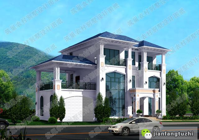 3款帶旋轉樓梯復式別墅設計圖，豪華與實用共存，您值得建造。