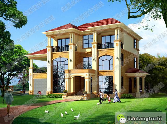 3款帶旋轉樓梯復式別墅設計圖，豪華與實用共存，您值得建造。