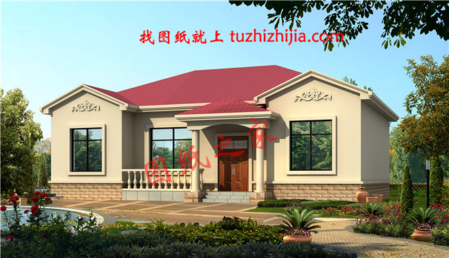 實用的農村6萬元一層小別墅圖，喜歡就建一套吧！