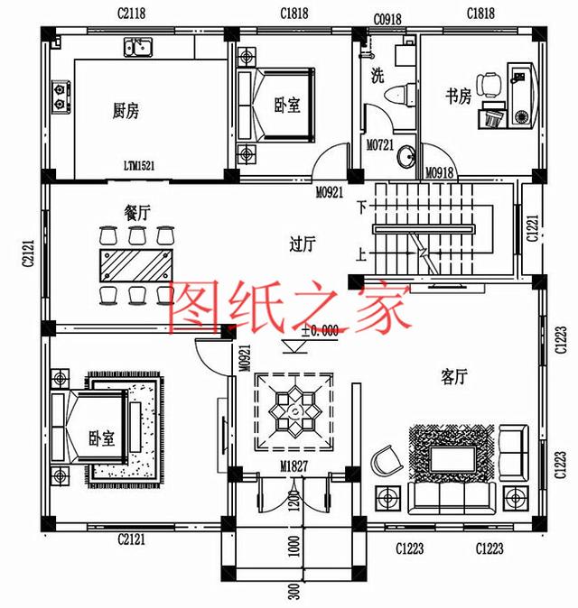 大戶型二層別墅設計圖，造價只要20萬，很受大眾喜歡！
