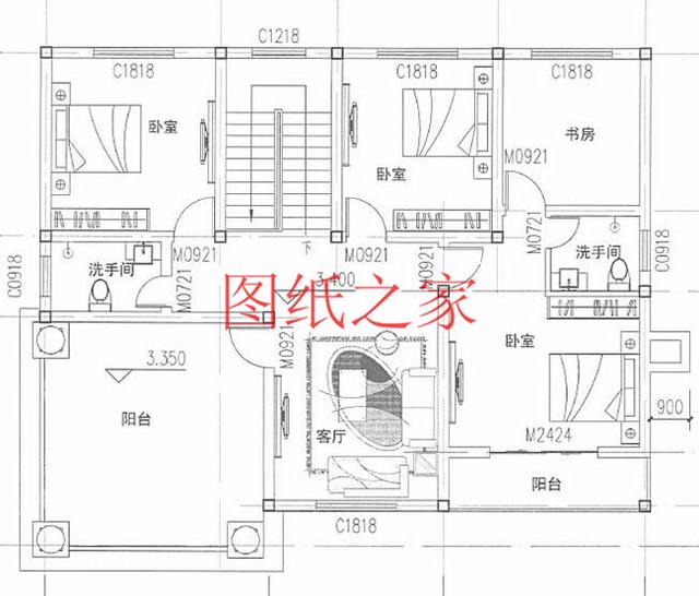 大戶型二層別墅設計圖，造價只要20萬，很受大眾喜歡！