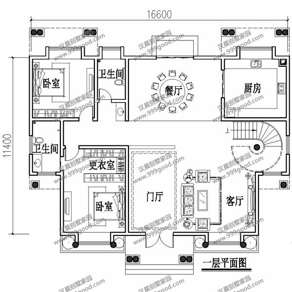 分享一棟雙拼別墅設計圖，村里的地標建筑。