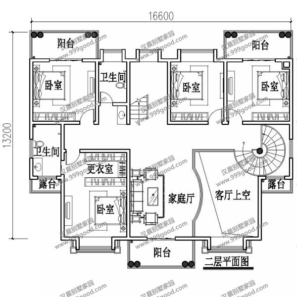 分享一棟雙拼別墅設計圖，村里的地標建筑。