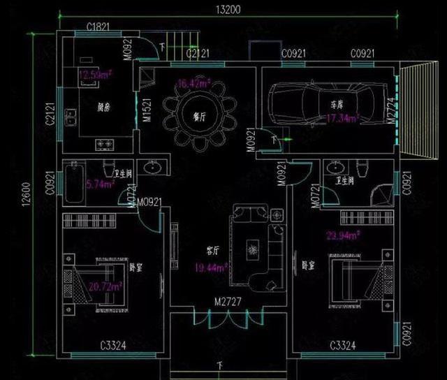 三款美觀大氣的一層別墅設計圖，占地小，造價低功能全。