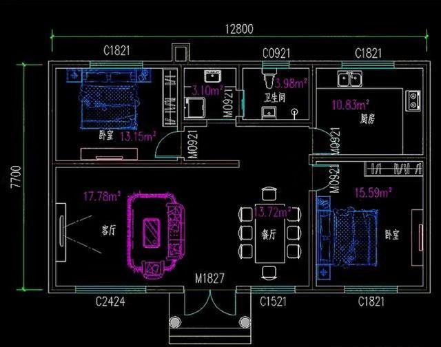 三款美觀大氣的一層別墅設計圖，占地小，造價低功能全。