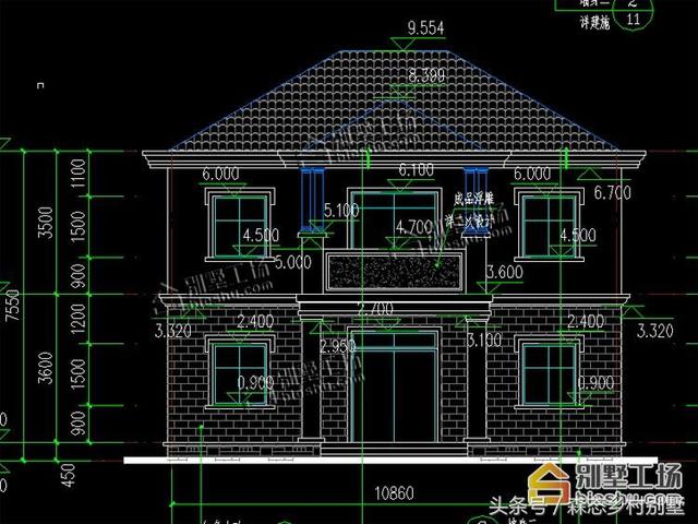 二層別墅設計圖，136平宅基地帶車庫大露臺，造價只要20W.