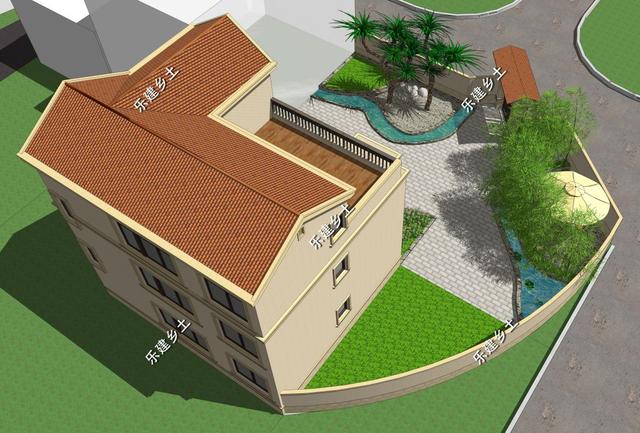 江西九江歐式別墅設計圖，不規則地形，也能建造的這么完美！