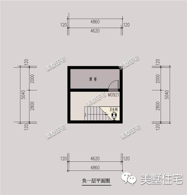 小宅基地中式合院設(shè)計(jì)圖，10x21小別墅，4室1廳帶車庫。