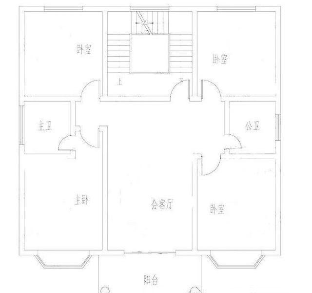 開間12米的三層別墅設計圖，帶堂屋、露臺和多臥室，歡迎建造。