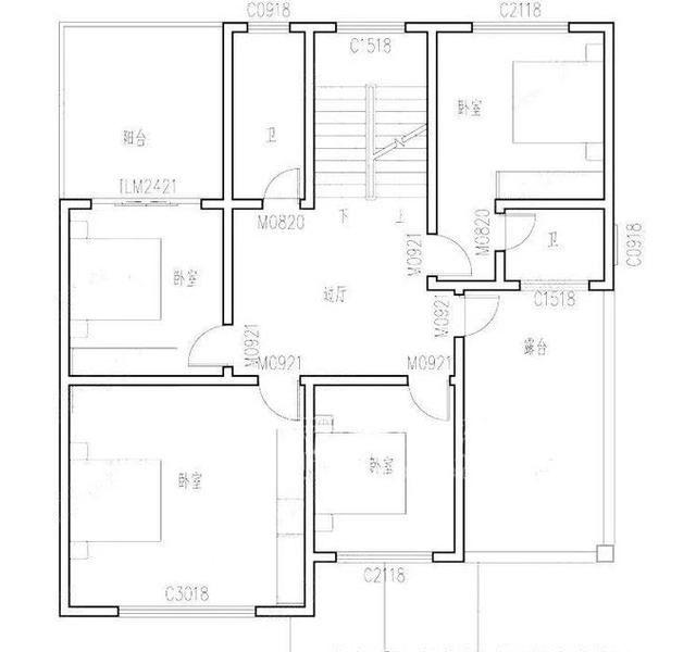 開間12米的三層別墅設計圖，帶堂屋、露臺和多臥室，歡迎建造。
