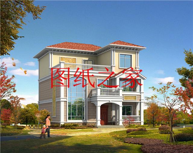 大眾喜愛的三層別墅設計圖，120平米，喜歡就帶回家建造吧！