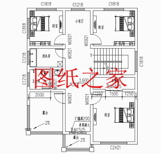 大眾喜愛的三層別墅設計圖，120平米，喜歡就帶回家建造吧！