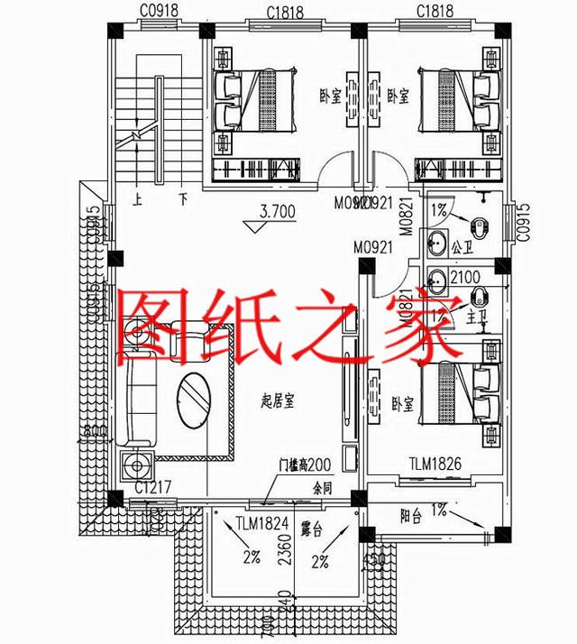 大眾喜愛的三層別墅設計圖，120平米，喜歡就帶回家建造吧！