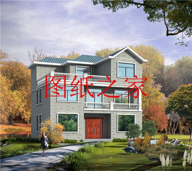 大眾喜愛的三層別墅設計圖，120平米，喜歡就帶回家建造吧！