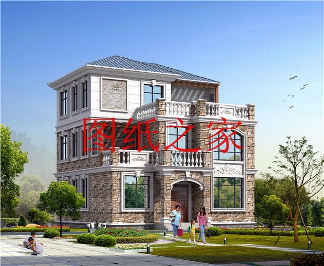 大眾喜愛的三層別墅設計圖，120平米，喜歡就帶回家建造吧！