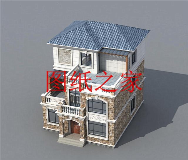 大眾喜愛的三層別墅設計圖，120平米，喜歡就帶回家建造吧！