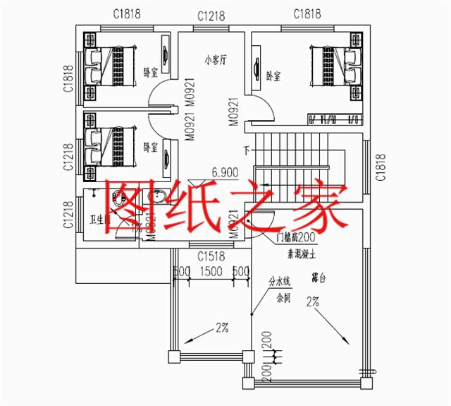 大眾喜愛的三層別墅設計圖，120平米，喜歡就帶回家建造吧！