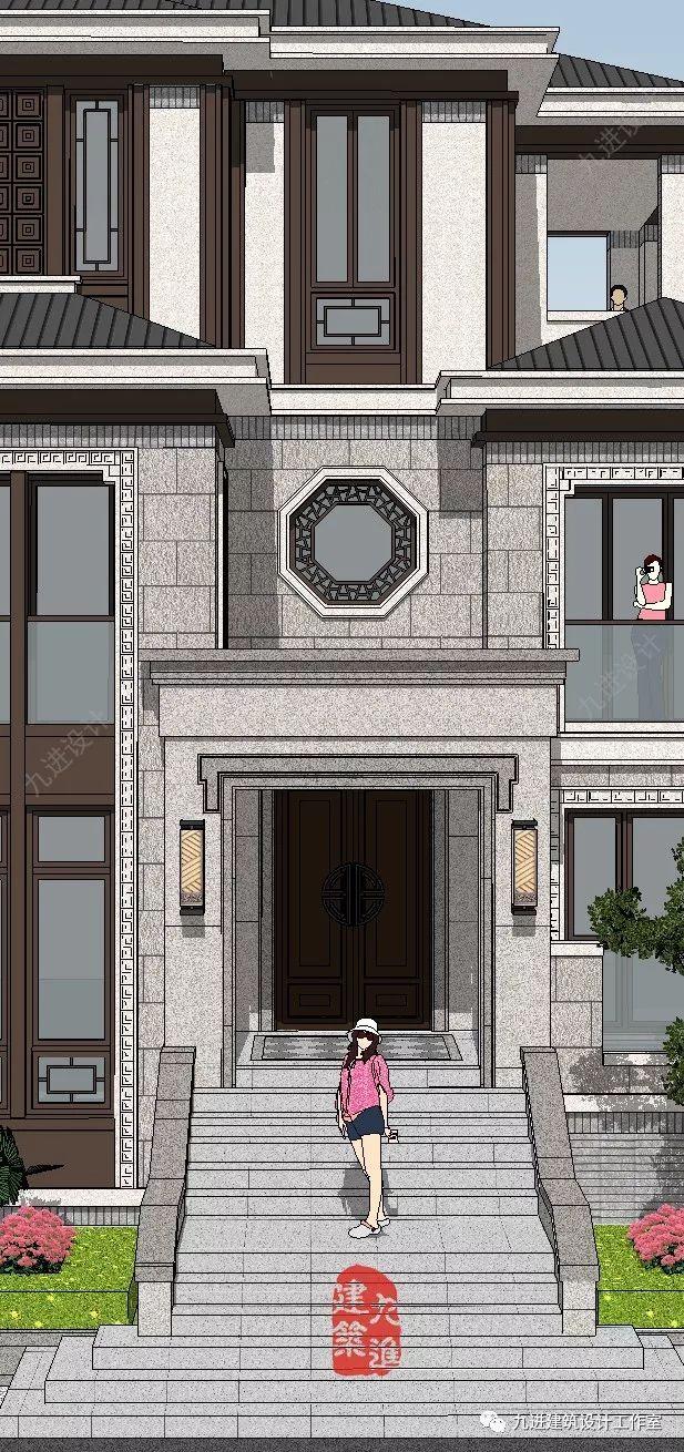 新式別墅設計圖，遠觀能融合于環境，近看細膩有品味！