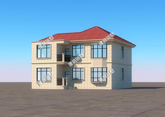 簡單大方12x12.7米二層別墅設計圖，二層就很實用