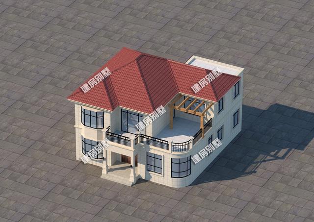 簡單大方12x12.7米二層別墅設計圖，二層就很實用