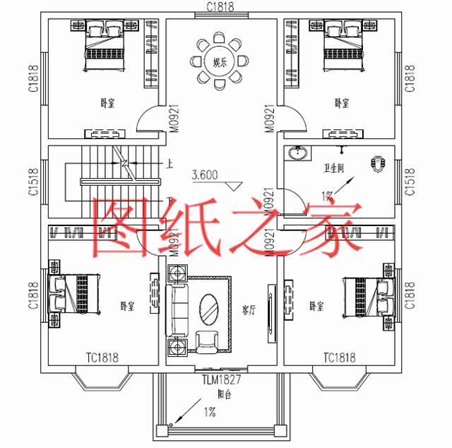 占地面積150平農村三層別墅設計圖，外觀新穎別致，居住舒適