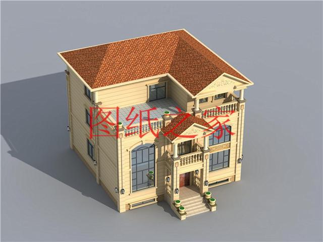 占地面積150平農村三層別墅設計圖，外觀新穎別致，居住舒適