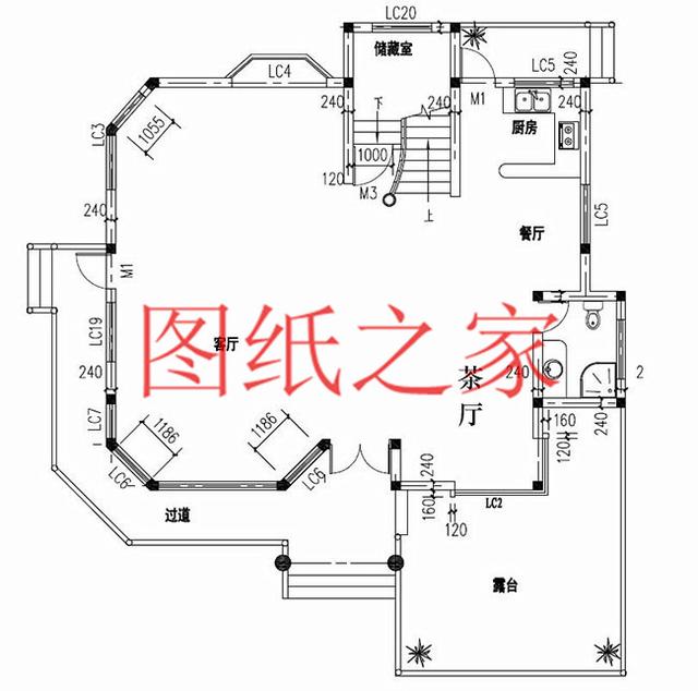 占地面積150平農村三層別墅設計圖，外觀新穎別致，居住舒適