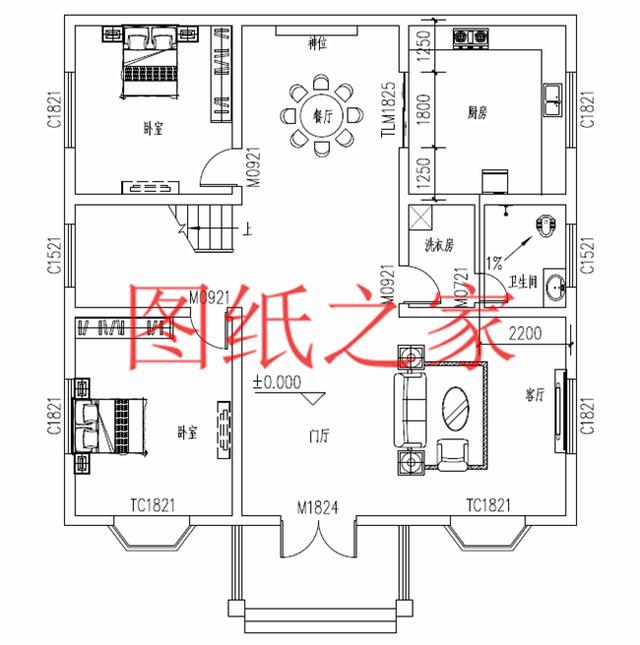 占地面積150平農村三層別墅設計圖，外觀新穎別致，居住舒適