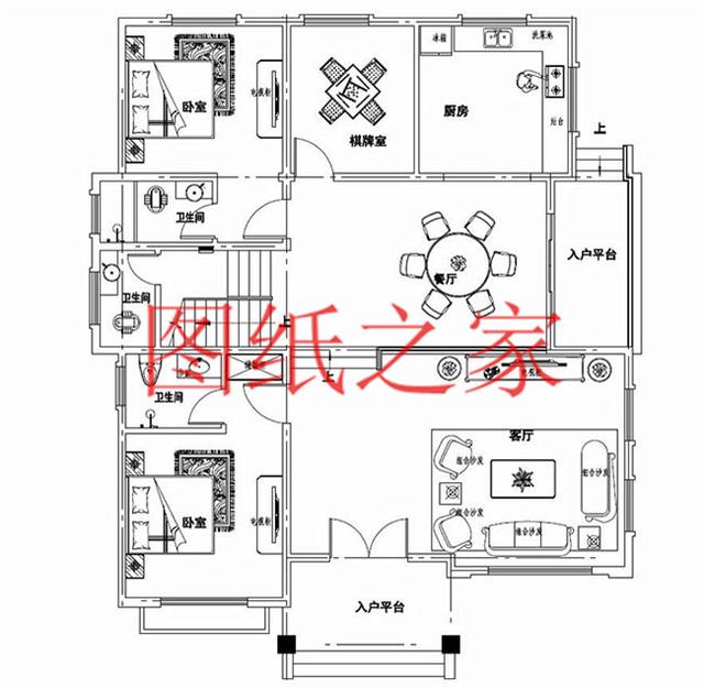 占地面積150平農村三層別墅設計圖，外觀新穎別致，居住舒適
