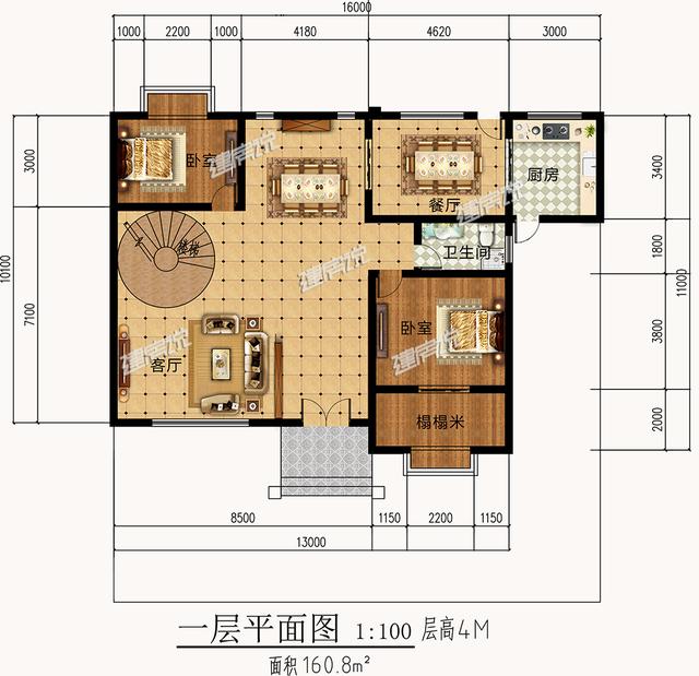 二層別墅設計圖，框架結構，33萬就能建，簡約大氣