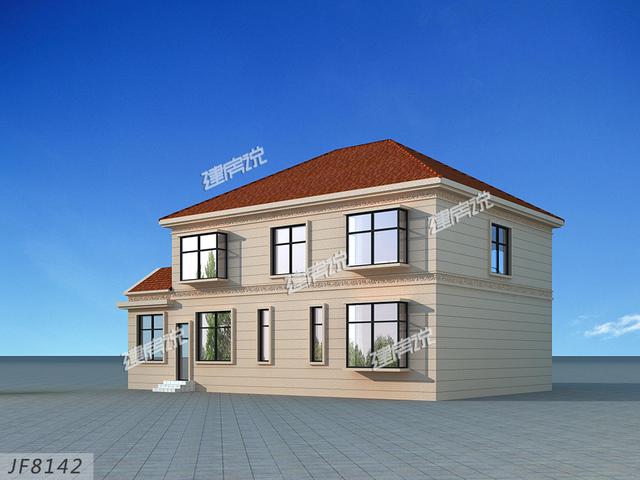 二層別墅設計圖，框架結構，33萬就能建，簡約大氣