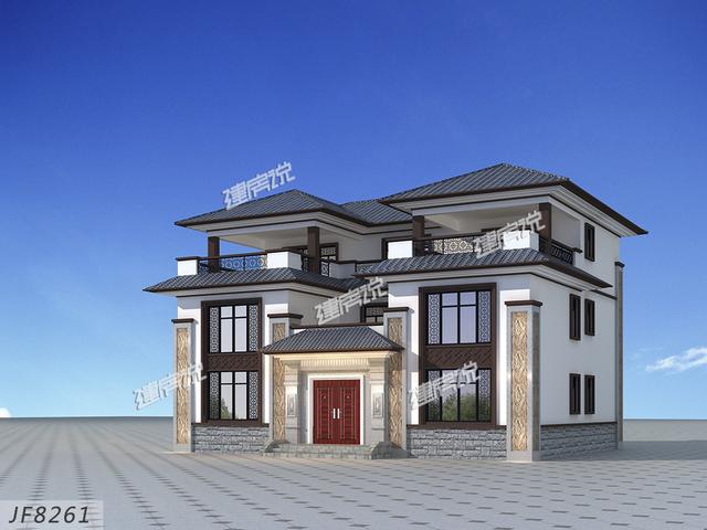 新中式別墅設計圖，富貴大氣，注重東方文化傳統，能帶來高品味的家居格調