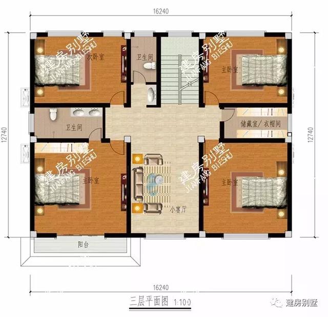 帶露臺的四層農(nóng)村自建房設計圖，居住生活起來肯定既方便又舒適
