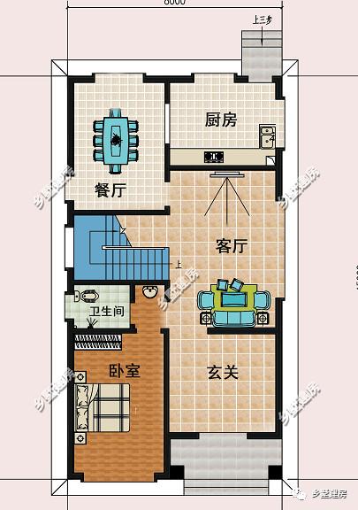 為大家推薦一款農村自建房設計圖，造型簡約大氣，造價45萬左右