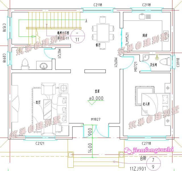 12x9米二層農(nóng)村小洋樓別墅設(shè)計施工方案，戶型實用漂亮，經(jīng)濟(jì)適用