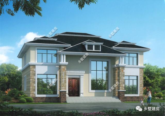 農村自建別墅設計圖，還有旋轉樓梯，一家人住，老少皆宜