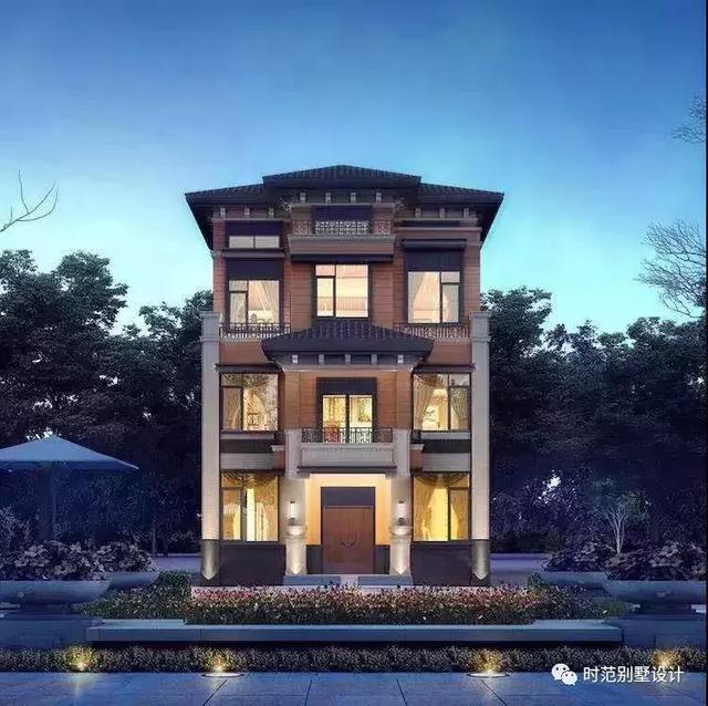 四層新中式別墅設計圖，布局實用性很強，非常受歡迎