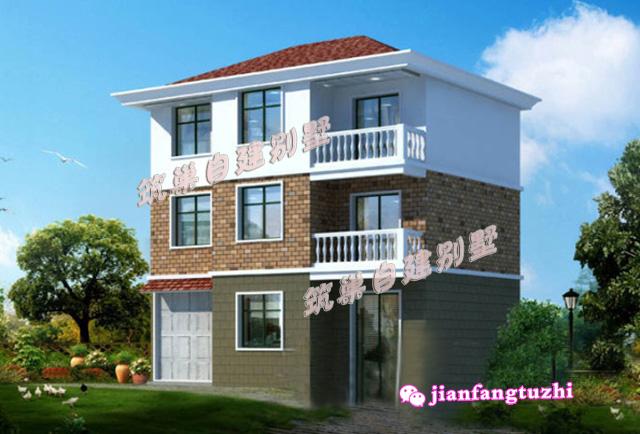 帶車庫農(nóng)村三層自建房全套設(shè)計圖，簡潔大氣，根據(jù)農(nóng)村生活需求進行設(shè)計