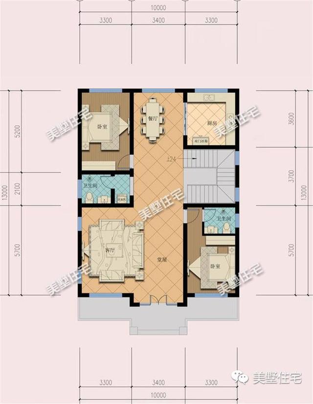 適合宅基地小面寬的別墅設計圖，外觀漂亮，室內布局也十分合理