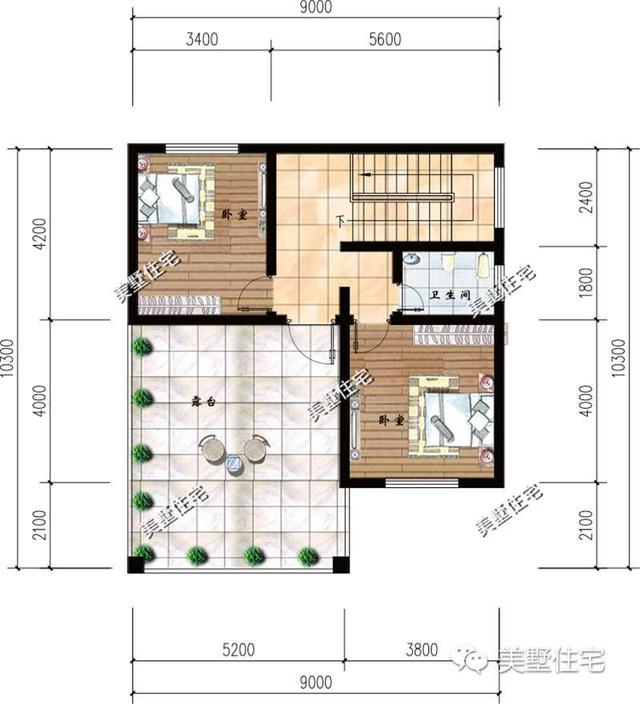 適合宅基地小面寬的別墅設計圖，外觀漂亮，室內布局也十分合理