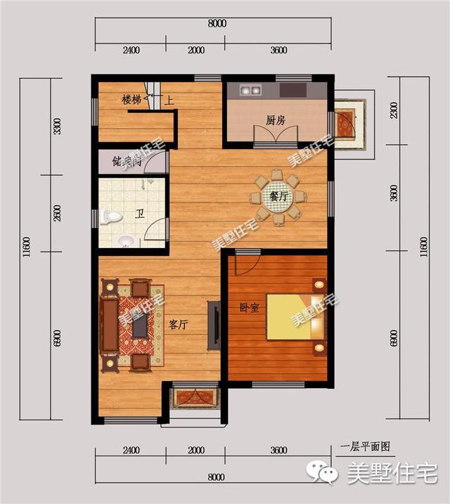 適合宅基地小面寬的別墅設計圖，外觀漂亮，室內布局也十分合理