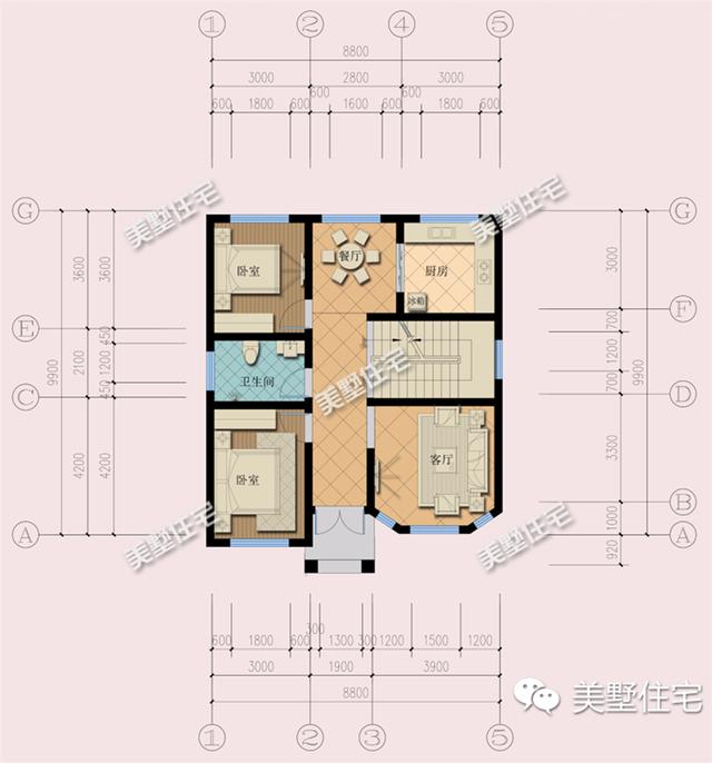 適合宅基地小面寬的別墅設計圖，外觀漂亮，室內布局也十分合理