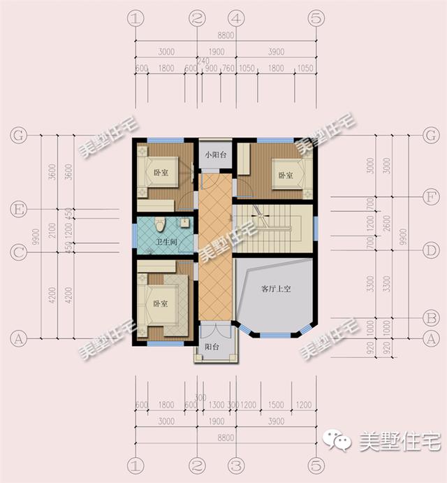 適合宅基地小面寬的別墅設計圖，外觀漂亮，室內布局也十分合理