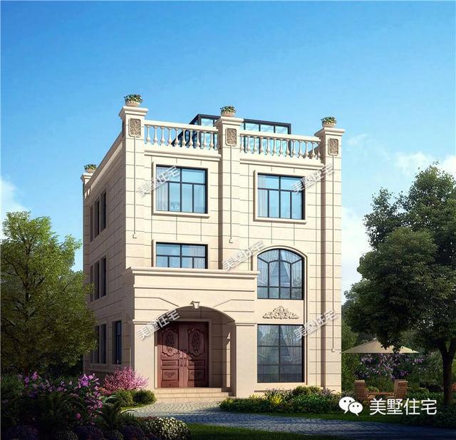 適合宅基地小面寬的別墅設計圖，外觀漂亮，室內布局也十分合理