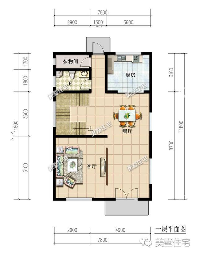 適合宅基地小面寬的別墅設計圖，外觀漂亮，室內布局也十分合理