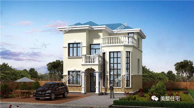 適合宅基地小面寬的別墅設計圖，外觀漂亮，室內布局也十分合理
